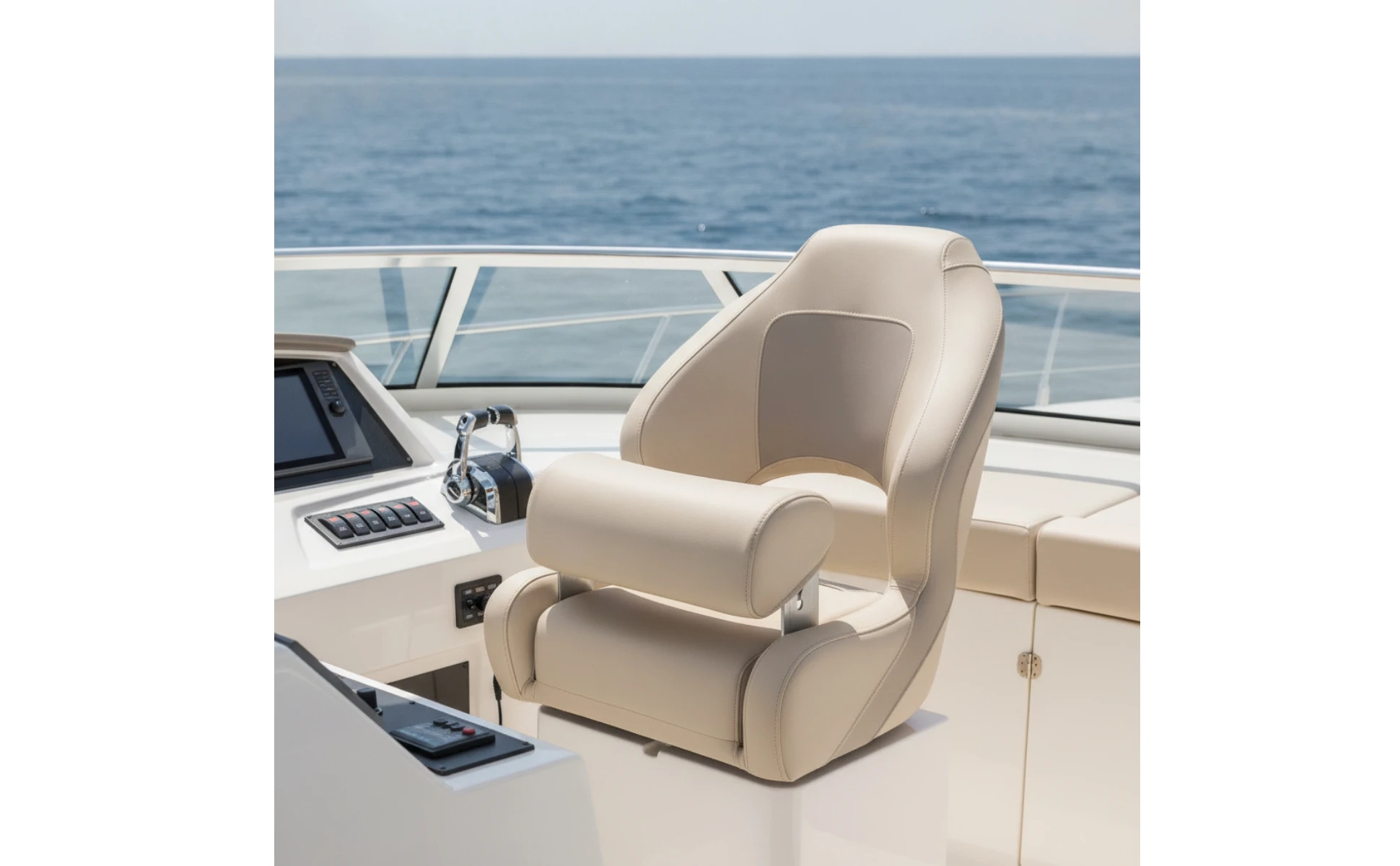 Helm Seat Marine Grade Boat Seat with Side Support Captain's Chair Heavy Duty Furniture Resistant for Yachts Helm Seat Marine Grade Boat Seat with Side Support Captain's Chair Heavy Duty Furniture Resistant for Yachts