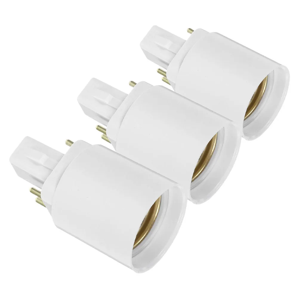 

3pcs Lamp Head Converter G24q to E27 Adapter Stable Performance LED Lamp Base Holders Socket Converters Plastic