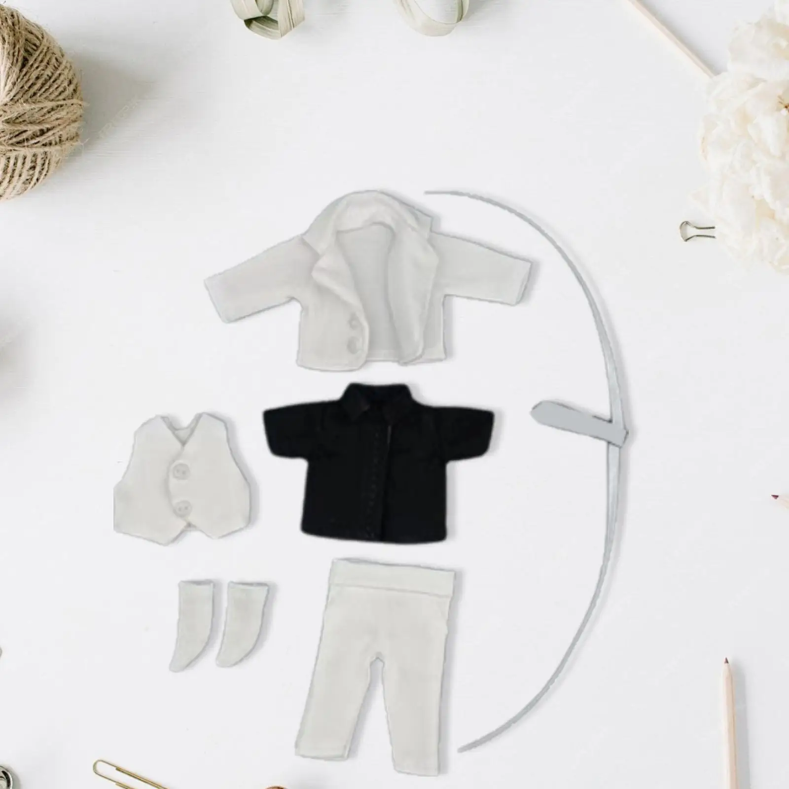 Ropa para muñecas a escala 1/12, disfraz, ropa en miniatura, traje completo hecho a mano para muñecas de 6 ", modelo de figuras de acción, vestir, regalos de Año Nuevo