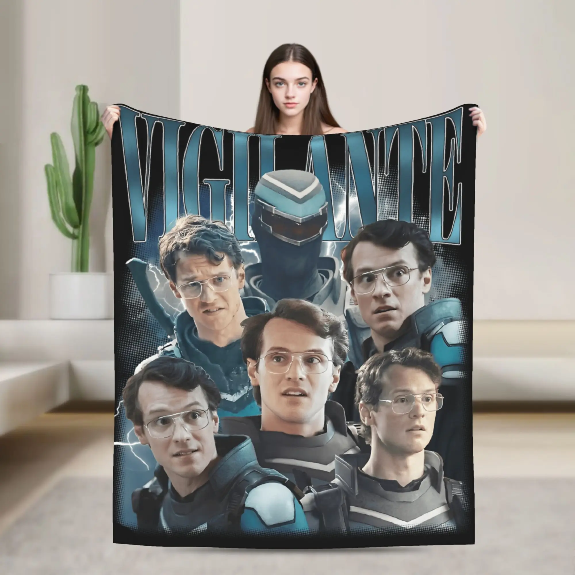 Vigilante Peacemakers بطانية قطيفة أدريان تشيس الفانيلا الفراش يلقي لغرفة المعيشة تصميم دافئ للغاية جودة المفرش #1