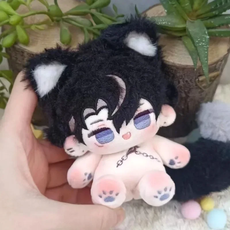 10cm Anime Plush Toys Tartaglia Cotton Doll Magnetic Tail Cospslay Soft Stuffed Plushie Dolls Anime Figure Children Girl Toys