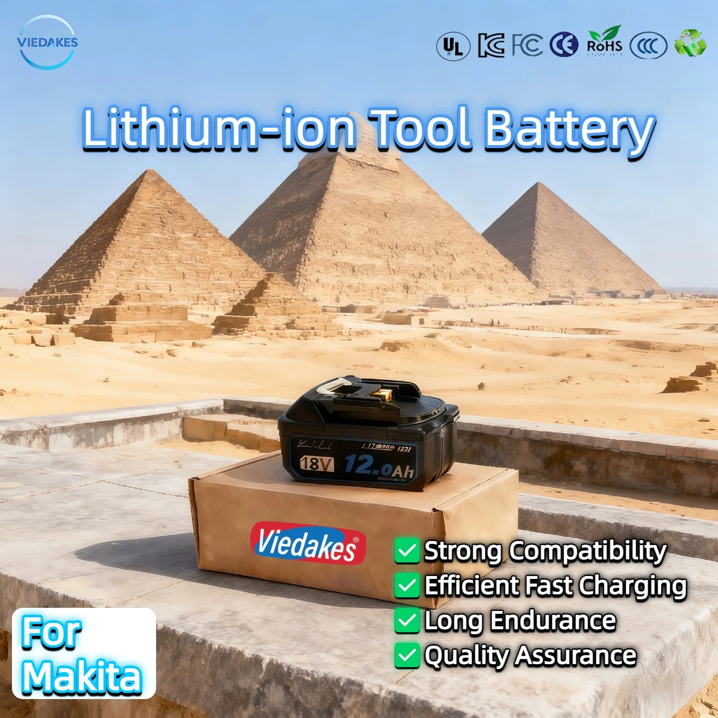 

100% for Makita 6Ah12Ah for Makita 18V Battery BL1860B BL1840 BL1830B BL1850B BL1850 BL1860 BL1815 Replacement Lithium Battery