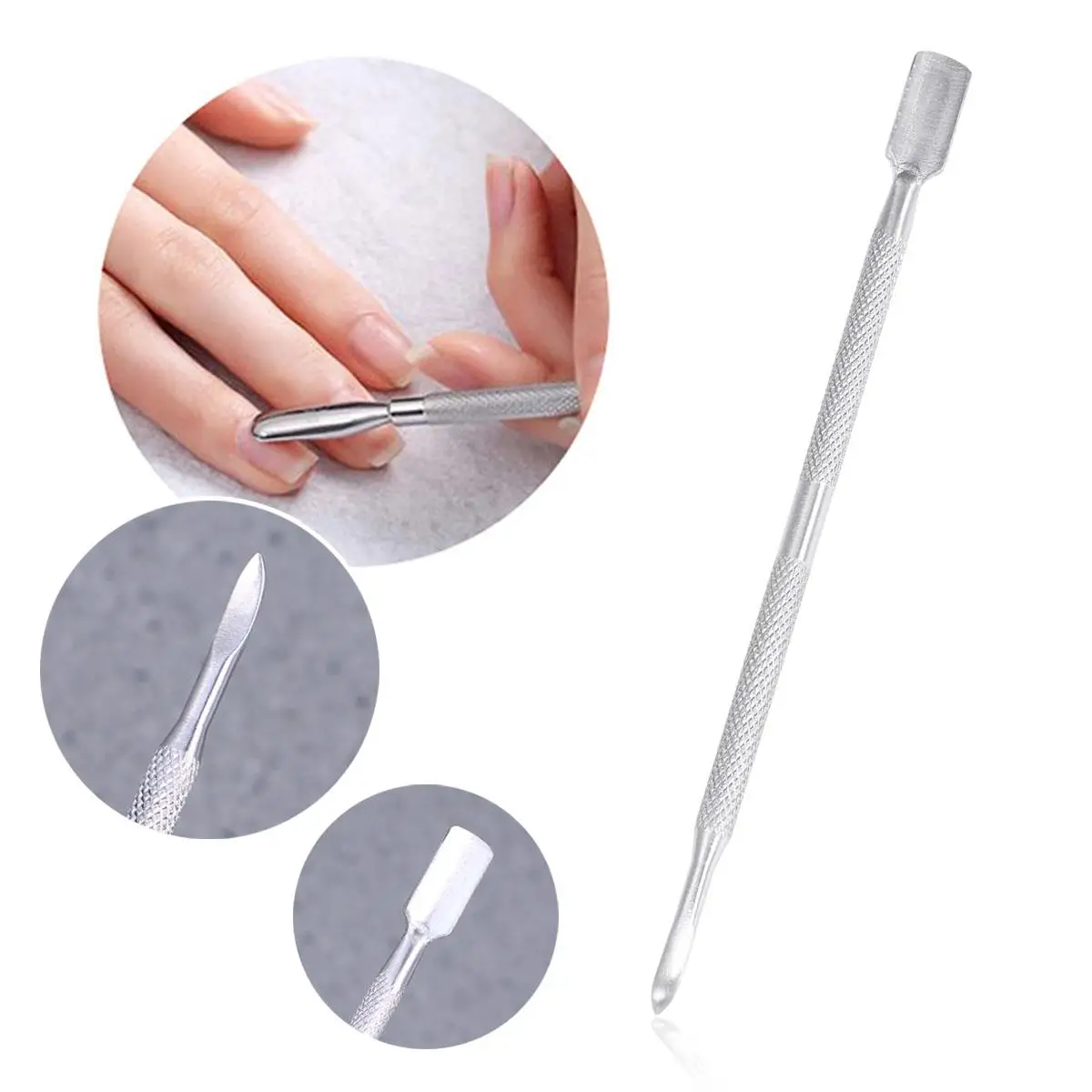

Manicure Tools Dead Skin Nail Cuticle Cleaning Stick Polishers Premium Stainless Steel Ergonomic Design Washable
