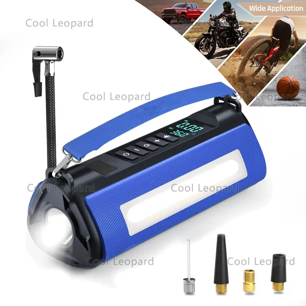 

New Portable multifunctional outdoor lighting of car pump is suitable for cars, motorcycles and basketball.