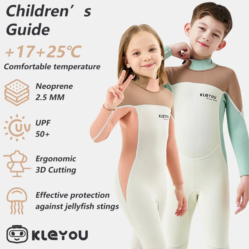 

2.5MM Children Neoprene Keep Warm UnderWater Hunting Snorkeling Swim Diving Suit Scuba Full Body Spearfishing Kayaking WetSuit