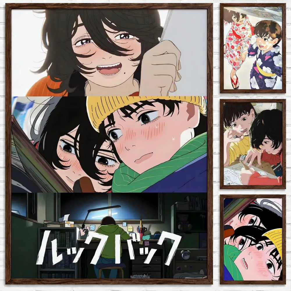 Emotional Drama Anime Movie Look Back Poster Self‑Adhesive Waterproof Poster Sticker Coffee House Bar Wall Art Home Decor