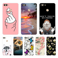 For Huawei Y9 2018 Case Painted Protective Silicone 3D Cat Cover For Huawei Enjoy 8 Plus Case For Huawei Y 9 Y9 2018 Phone Cases