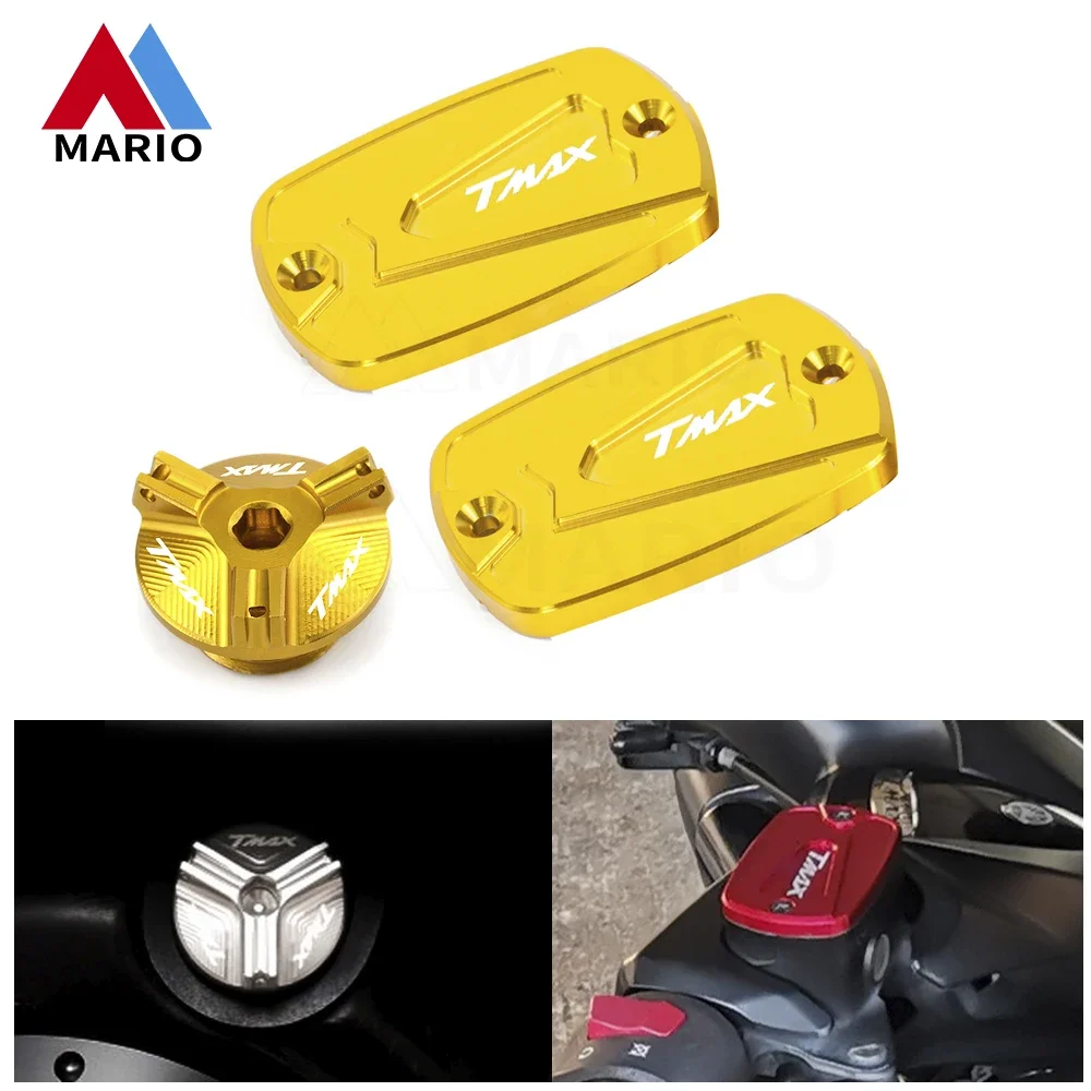 

For YAMAHA T-Max TMAX 530 500 560 Tmax530 SX DX TECH MAX TMAX560 Brake Fluid Cap Master Cylinder Reservoir Cover Motorcycle Gold