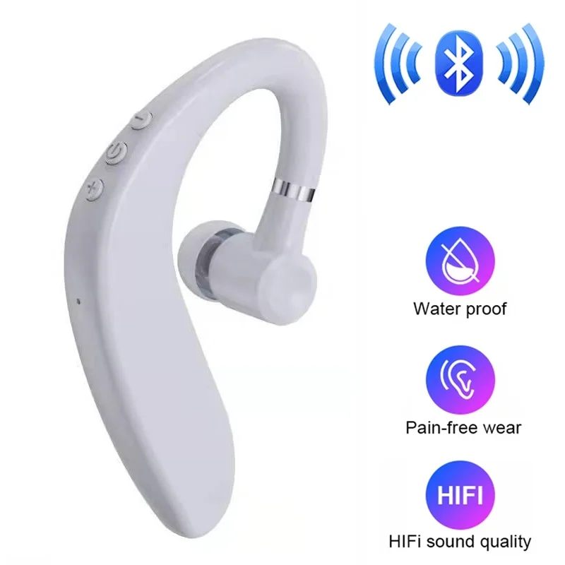 ワイヤレスヘッドセット Bluetooth 5.0 イヤホン HiFi ステレオ防水ビジネスヘッドフォンイヤホンハンズフリーマイク付き iPhone Xiaomi