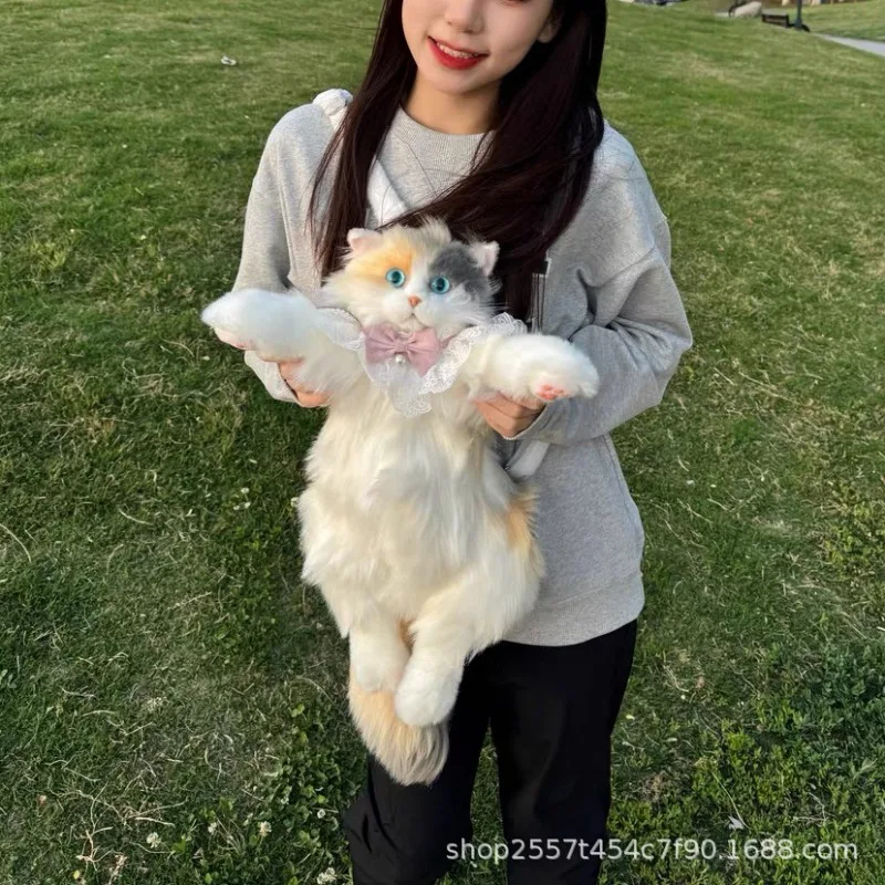 Simulated Cat Doll Doll Plush Toy Puppet Cat Backpack Birthday Gift