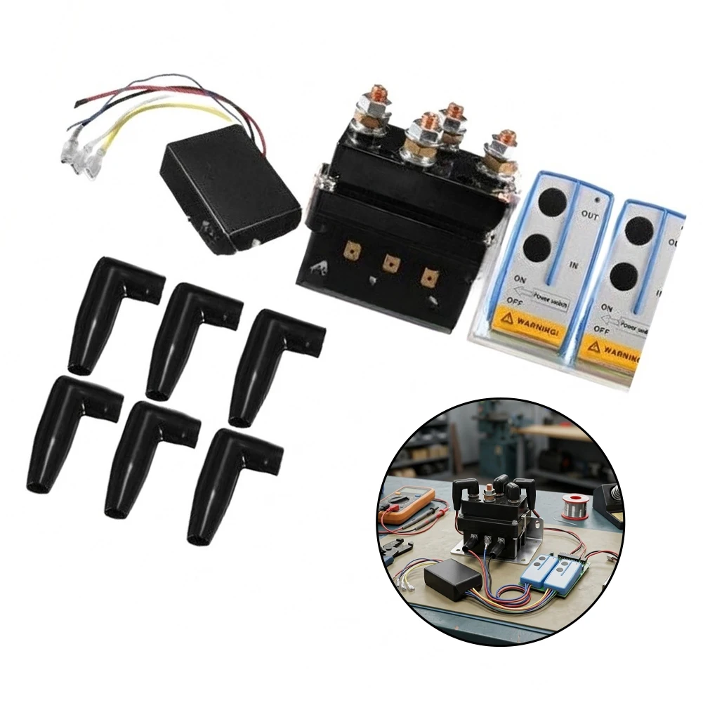 For Off Road Winch For Combo Set 400A Winch Switch Dual Remote Control Lightweight 0.5kg Robust Plastic Housing
