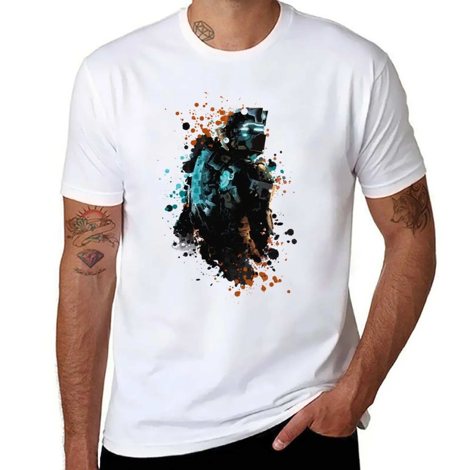 

Dead Space Dark Splatter T-Shirt t shirts for man graphic funny t shirt men 100% cotton luxury brand T-Shirt