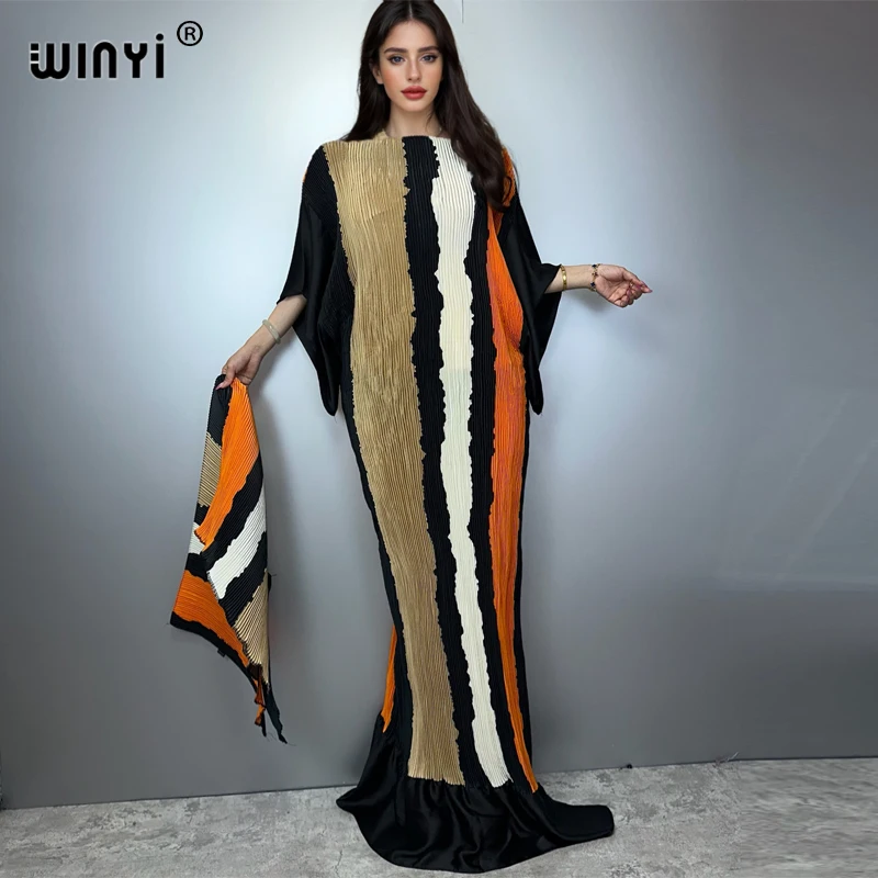 WINYI elegant Pleat Elastic loose dress holiday beach cover up maxi kaftan abaya dubai luxury party dresses boho woman Caftan - AliExpress 200000345 WINYI elegant Pleat Elastic loose dress holiday beach cover up maxi kaftan abaya dubai luxury party dresses boho woman Caftan - AliExpress 200000345