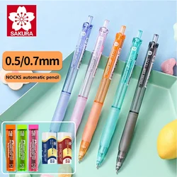 Sakura Mechanical Pencil 0.5mm/0.7mm Student Automatic Pencil School Acsesories Back For Students School Office Stationery