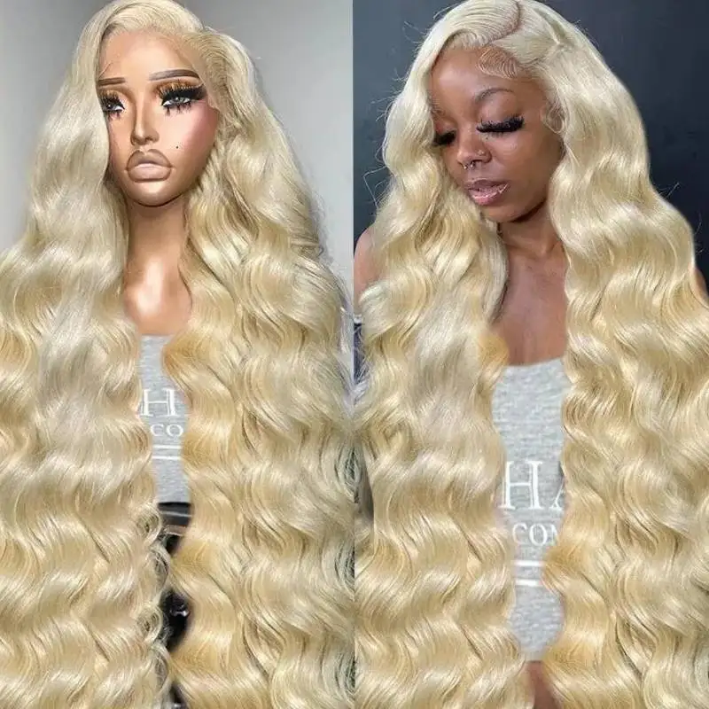 13x6 613 Wig rambut manusia keriting tubuh gelombang depan 13x4 HD Wig Frontal renda transparan rambut Brasil untuk WANITA HITAM