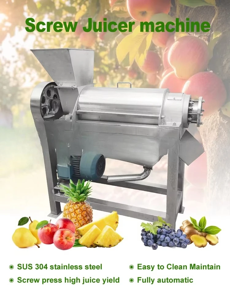 Furui Machinery Fruit Processing Line Automatic Spiral Juicing Crushing Machine for Pineapple Mango Passion Fruit Guava