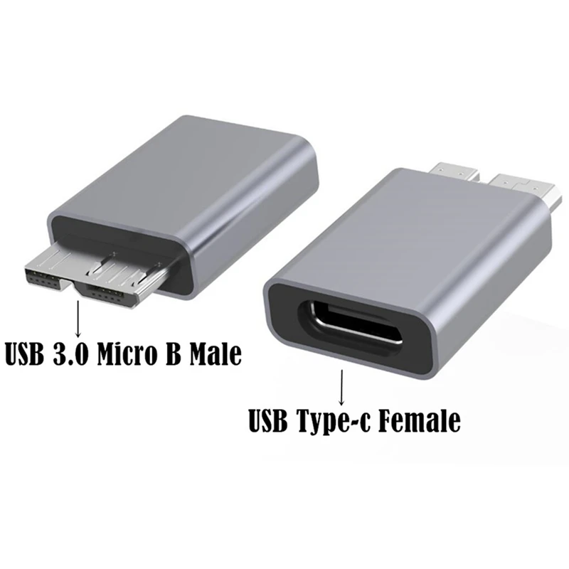 Переходник с USB C на Micro B USB 3,0 Тип C гнездо на Micro B штекер Быстрая зарядка USB Micro на Type C супер скорость для HdD