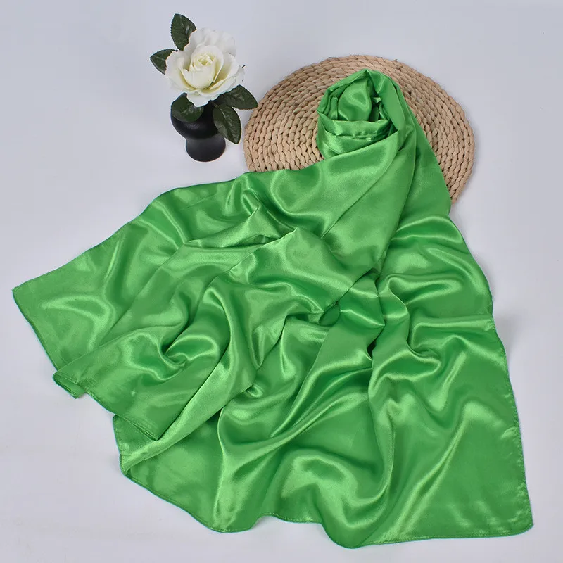 90 cm Seide Schal Schal Headwraps Für Frau Mode Vier Jahreszeiten Haar Zubehör Hijab Foulard Bandana Femme Kopftuch – Detail 4