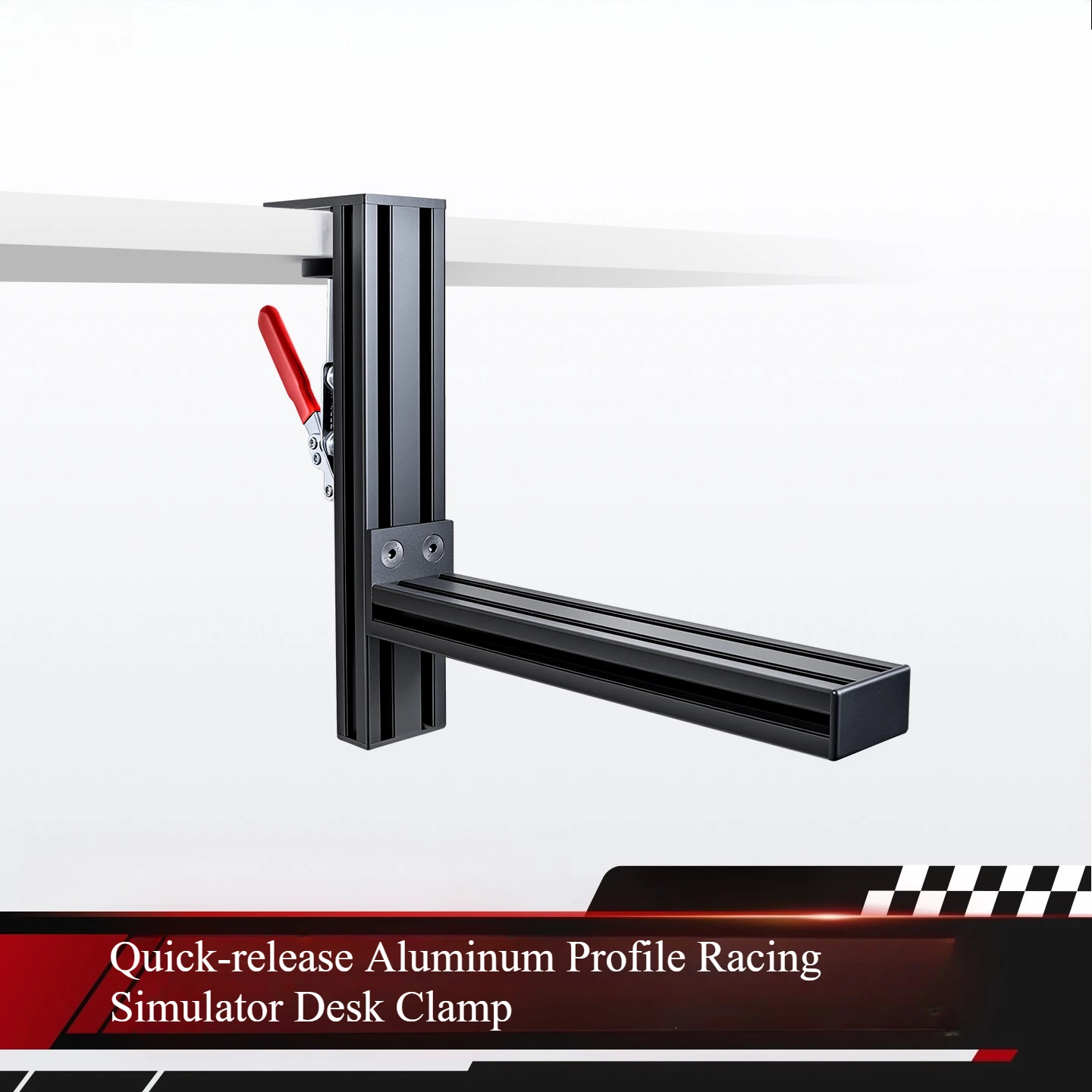 Quick Release Aluminum Profile Desk Clamp For Sim Racing Sequential Shifter, Game Simulator Gear Shifter Desktop Mount Bracket