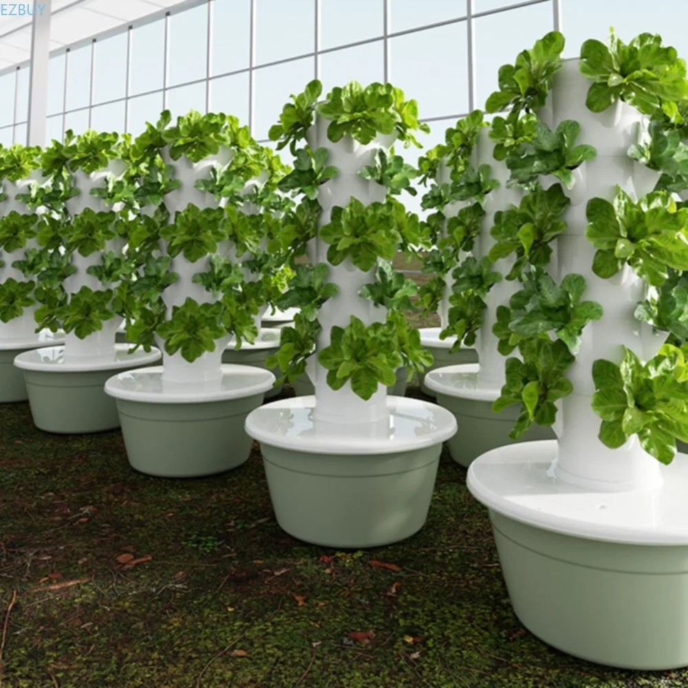 Hydroponic Growing System - Vertical Aeroponic Tower Garden for Indoor Plants, Automatic Watering, Space Saving, Ideal for Home