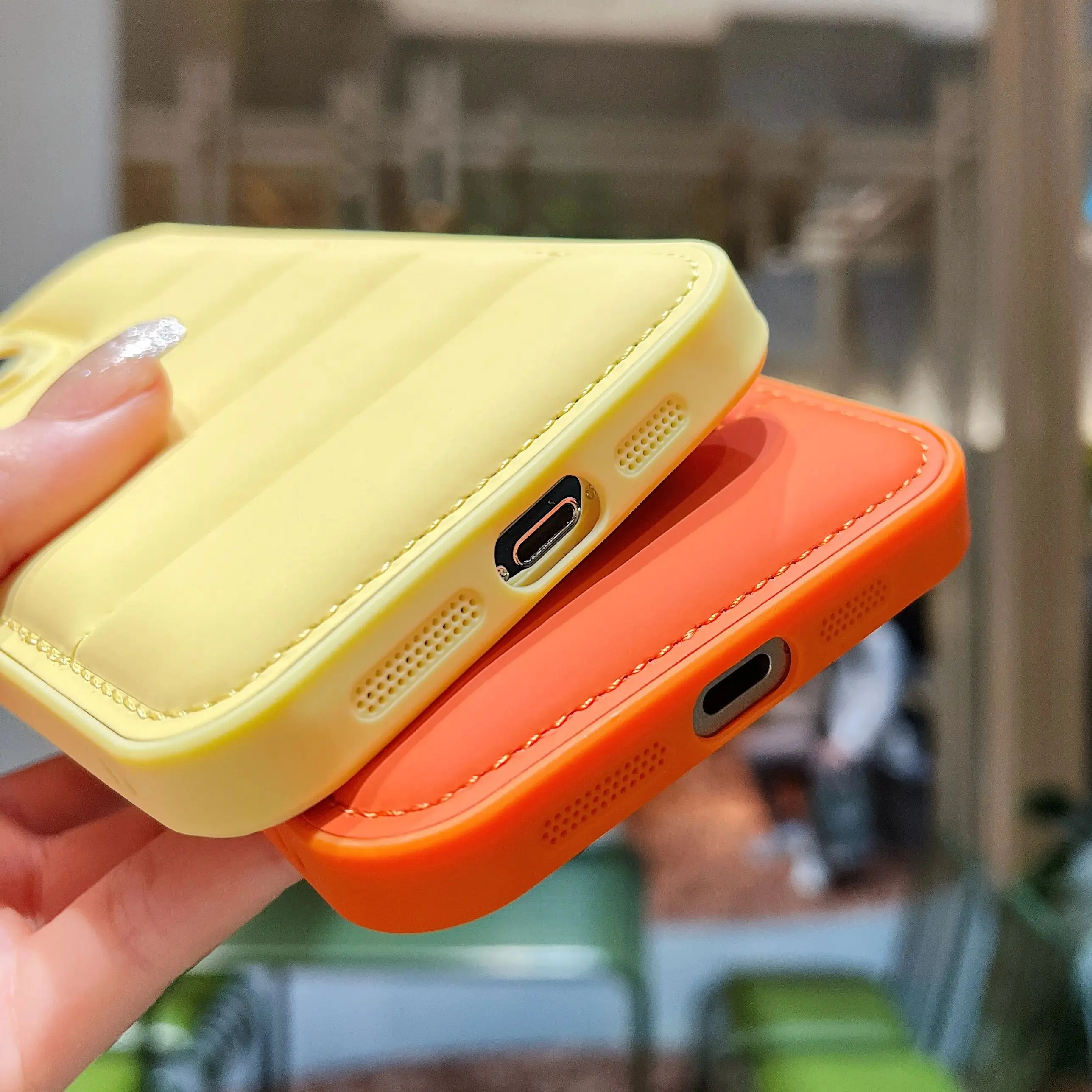 Solid Color Down Jacket Pattern Silicone Phone Case For iPhone 16 15 14 13 12 11 Pro Max Plus Full Camera Protection Soft Cover