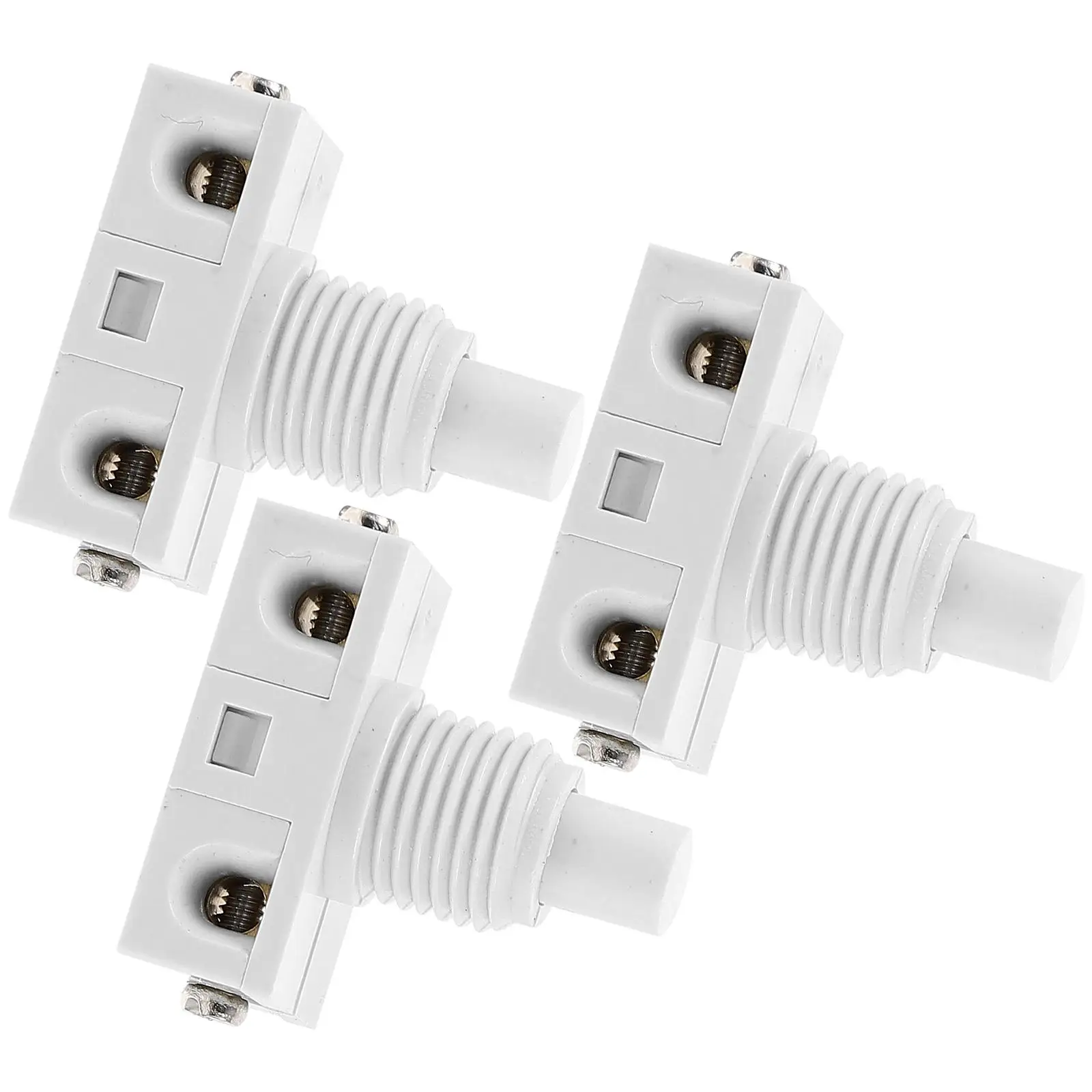 3 Pcs Self locking Push Button Compact Easy Installation Projects Electrical Equipment Ceiling Fan Speed