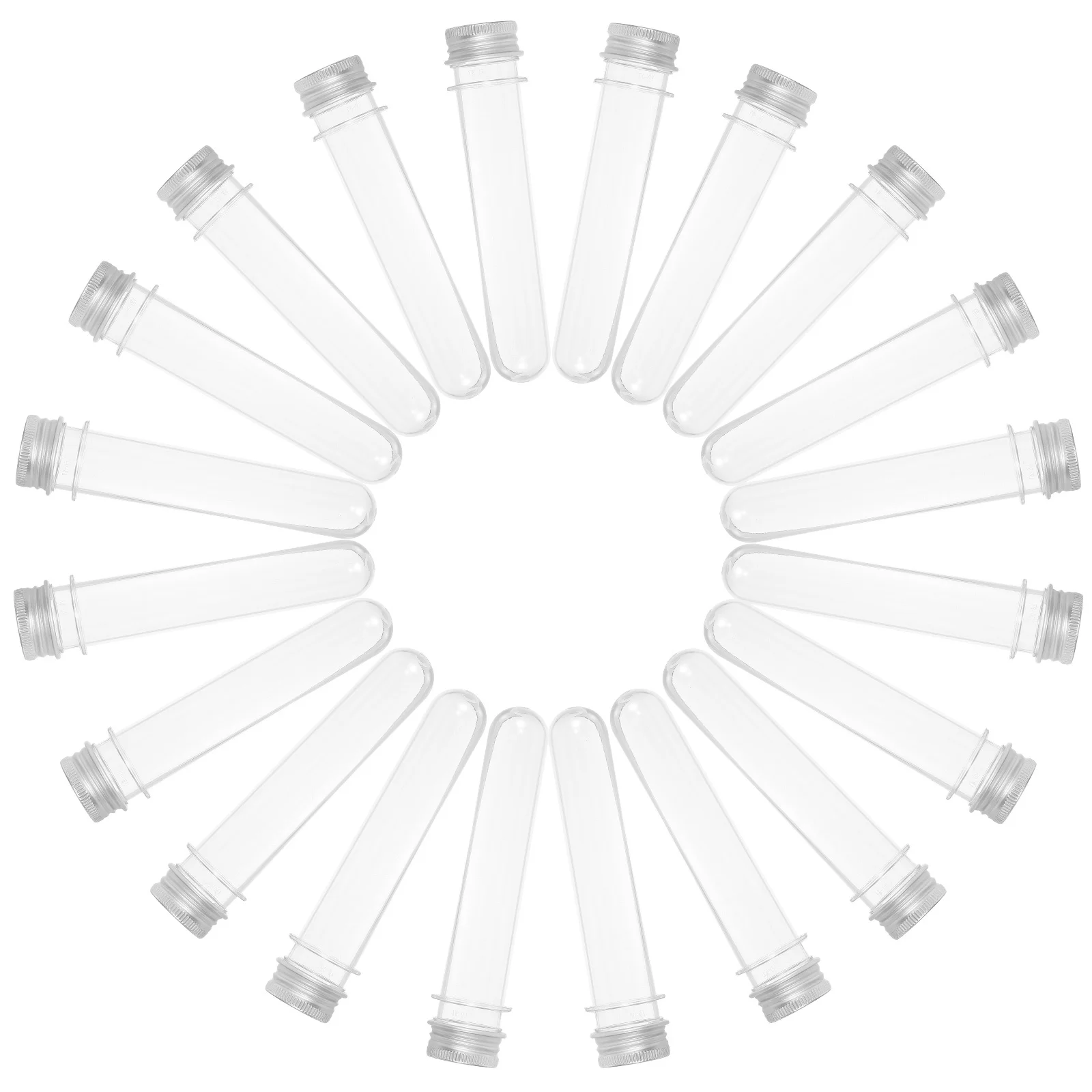 

20Pcs Plastic Test Tubes 45ml Clear Candy Holders Sealed Screw Cap for Party Snacks Gifts Plastic Candy Box Gift Treat Box