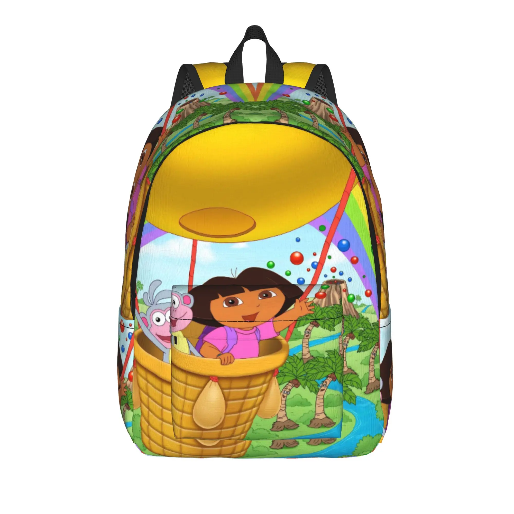 D-Doras Friends Boots Monkey Cool Backpack Outdoor Student Work Explorer Cartoon Daypack for Men Women College Shoulder Bag