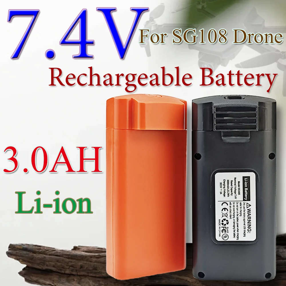 Newest 7.4V 3000mAh Remote Control Battery Sg108 sg-108 UAV For Sg108 GPS 4K Brushless RC UAV Spare Parts