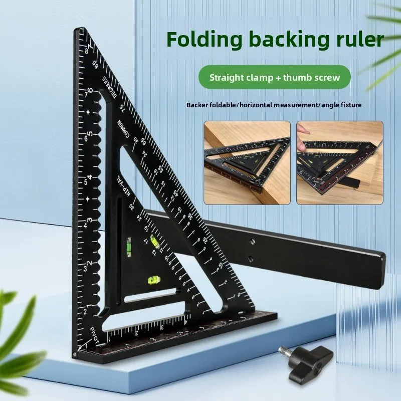 New Multi-functional Triangle Ruler,Woodworking 90/45° Square,Thickened Scribing Straight Edge For Decoration view 2