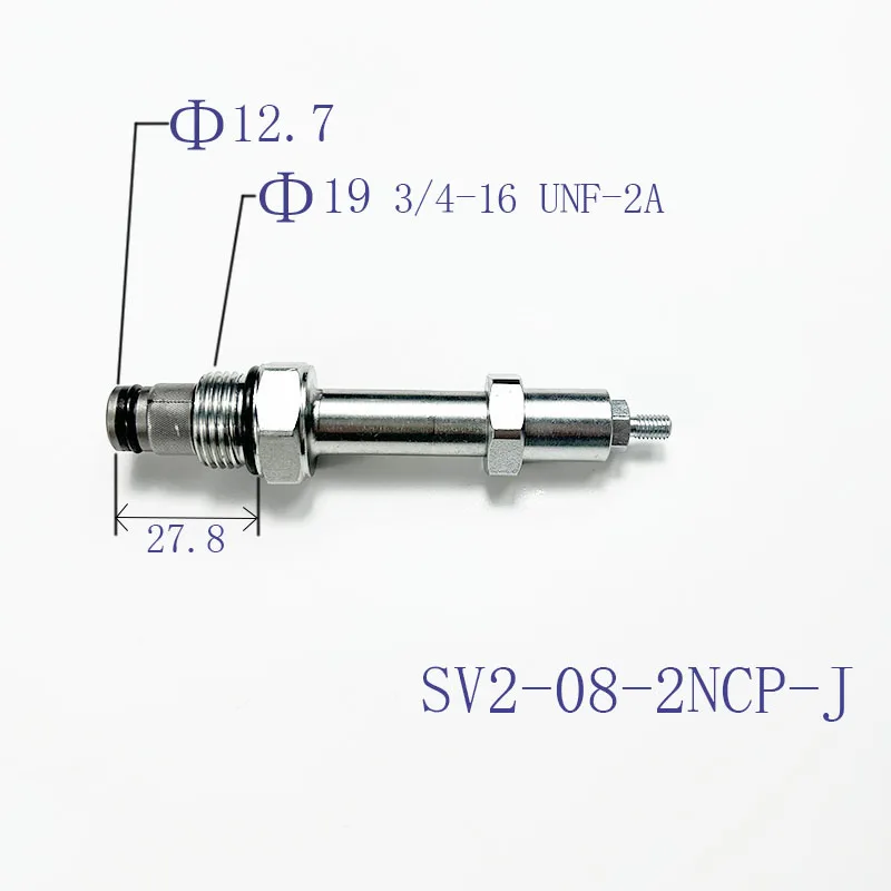 Two Position Two Way Threaded Insertion with Pull Type Normally Closed Solenoid Valve SV2-08-2NCP-J