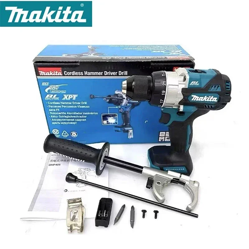 Imagem -06 - Makita-drill Driver sem Fio com Velocidade Variável Motor sem Escova Heavy Duty Driver Power Tool 18v Lxt 125n.m High Torque Dhp486z