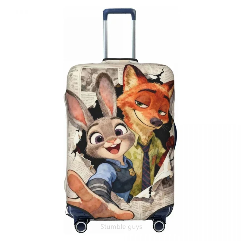 

Stretchable Travel Luggage Protector Fashion Zoo Judy Pattern Fits 18-32 Inch Luggage Anti-Scratch Washable Suitcase Cover