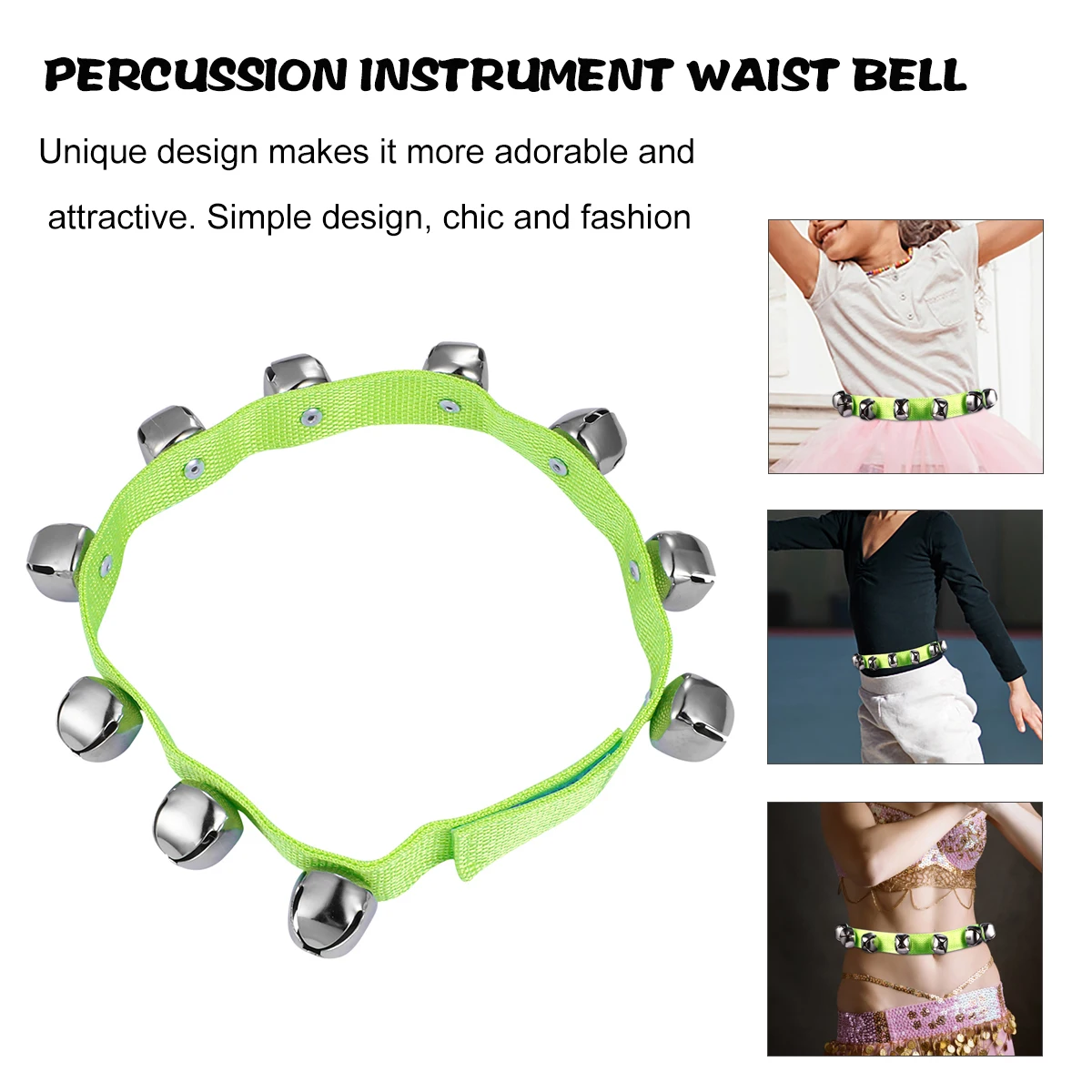 

1pc Dance Waist Bell Cute Design Smooth Surface Lightweight Wrist Bell Early Education Percussion Instrument Baby Musical Toys