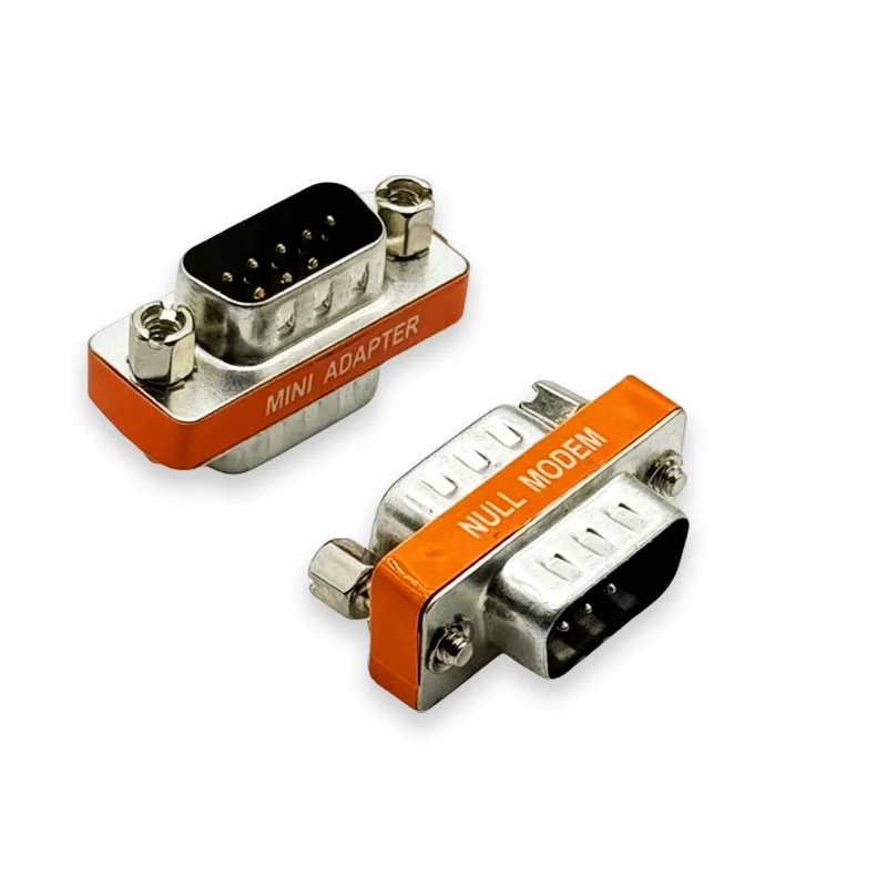 DB9-pin 8pin المنفذ التسلسلي ذكر إلى ذكر/ذكر إلى أنثى/أنثى إلى أنثى رأس تحويل متقاطع 232COM رأس تحويل الواجهة