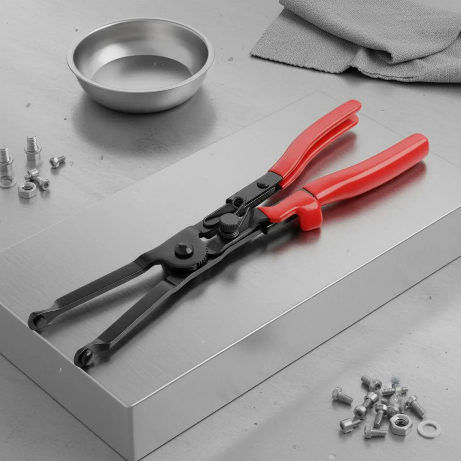 Exhaust Clamp Pliers Rust-Resistant C-Shaped Clamp Pliers Hose Remover Tool Quick Release Non-Slip Handle