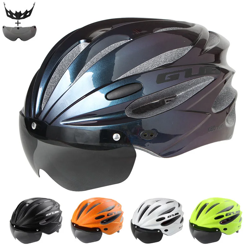 New Magnetic Glasses Cycling Helmet Visor Integrally-molded MTB Road Bike Bicycle Motorcycle Sports Helmet for Men Women