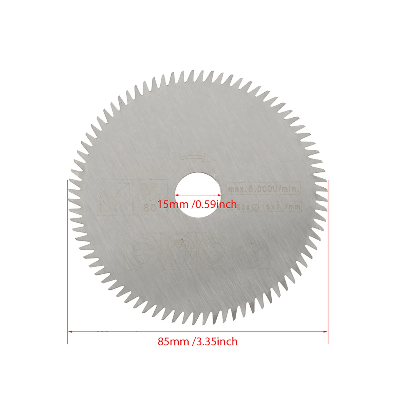 5Pcs Circular Saw Blade for TCT Plastic Diamond HSS Resin Cutting Wheel Discs Woodworking Saw Blade Outer Diameter 85mm