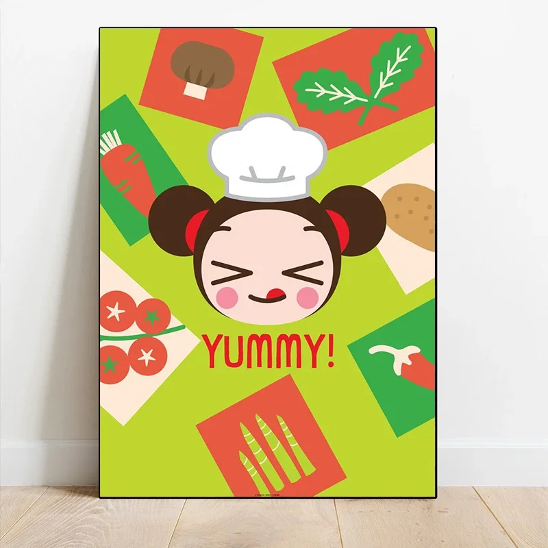 Cute Pucca Posters and Prints Modern Cartoon Character Canvas Painting Wall Art Picture for Living Room Kid Room Nursery Decor