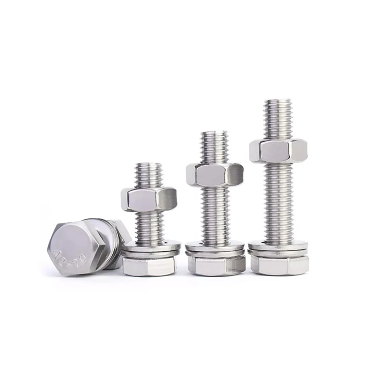 

M14M16 Double Flat Washer Bolt And Extended Screw 304 Stainless Steel Outer Hexagonal Screw And Nut Set