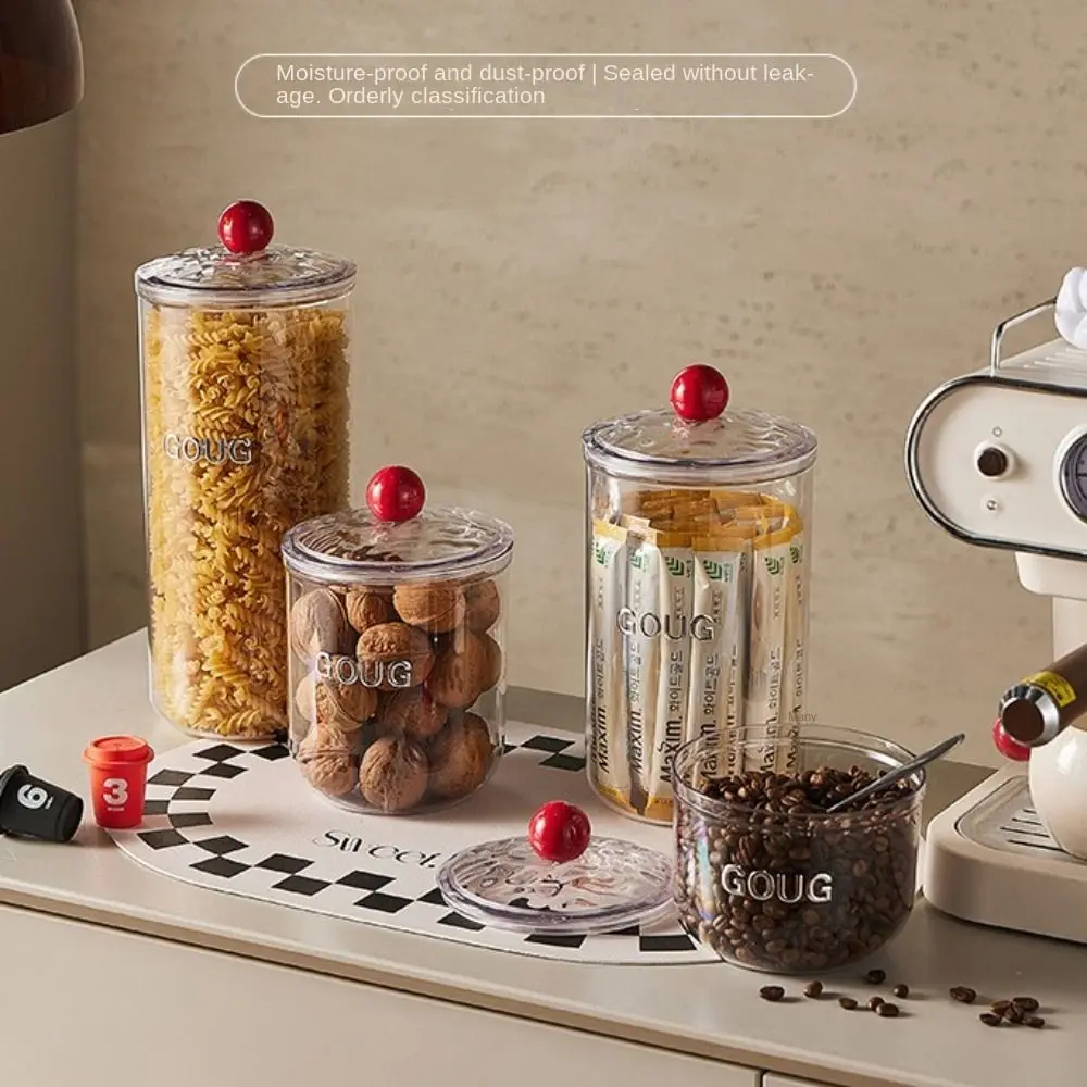 900/1400/2000/2600ml PET Sealed Can Multiple Sizes with Lid Snack Candy Storage Jar Transparent Moisture Proof