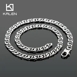 Kalen Hip-hop Simple Lock Chain Titanium Street Couple Fashion Trend Necklace For Men Jewelry Party