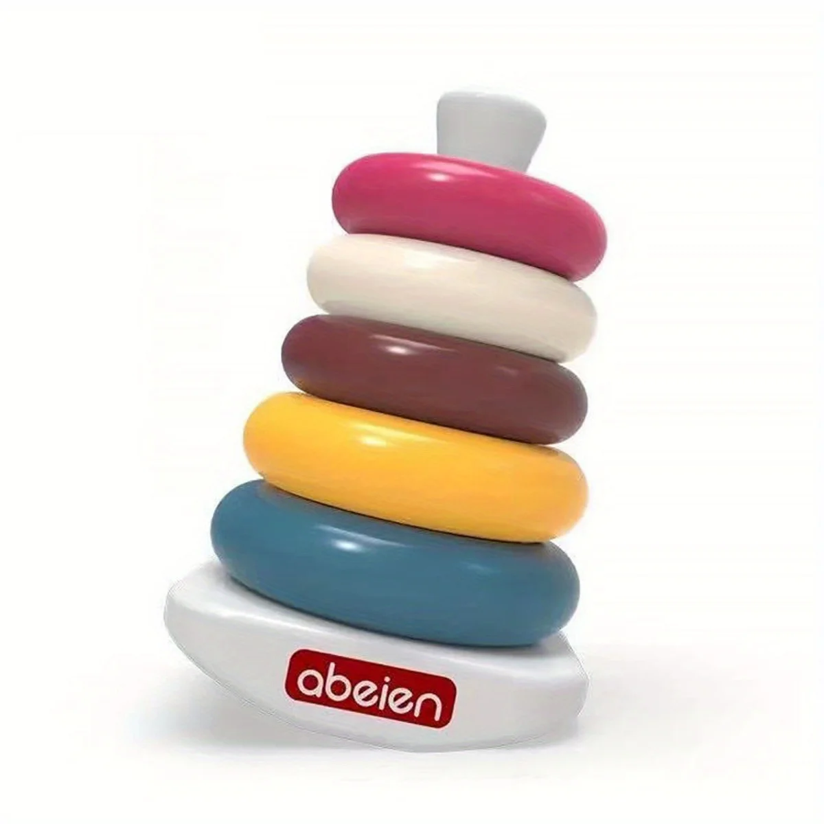 Rainbow circle stacking music infant early childhood education stacking tumbler type layer stacking ring baby educational toy
