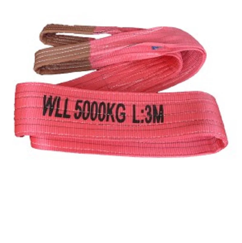 1T-4T 1M-8M 6:1 High tensile Eye-eye flat webbing sling industrial lifting sling polyester fiber strap - view 3