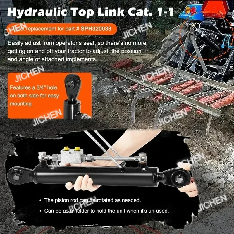 

SPH320033 Hydraulic Top Link Cat. 1-1 With Locking Block 20 7/8” - 31 7/8” With 2 X Hose Two-Way Check Valve Hydraulic Cylin