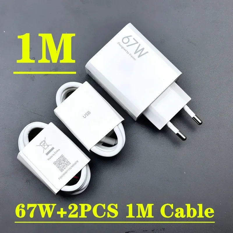 67W Xiaomi Original-Ladegerät Turbo Charge Gan EU-Adapter 6A USB-Typ-C-Kabel für Poco X5 F5 Pro Mi 13 Lite Mix Fold 3 2 Smartphone