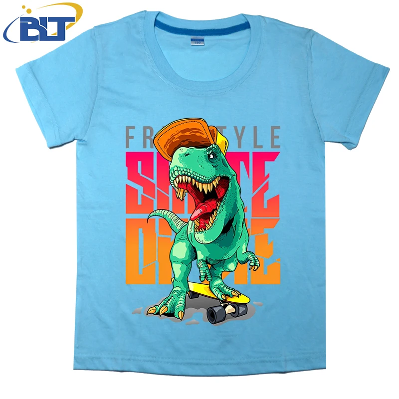 Freestyle Skate or Die printed kids T-shirt, summer cotton short-sleeved casual top, suitable for both boys and girls