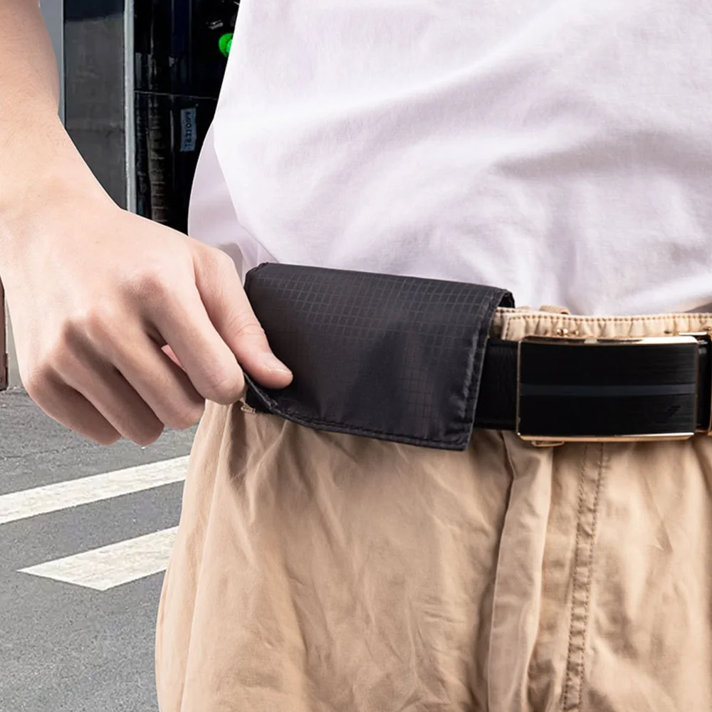 Nylon Blocking Travel Pouch Large Capacity Hidden Passport Holder Bag for Male Brand Business Driver License Credit Card