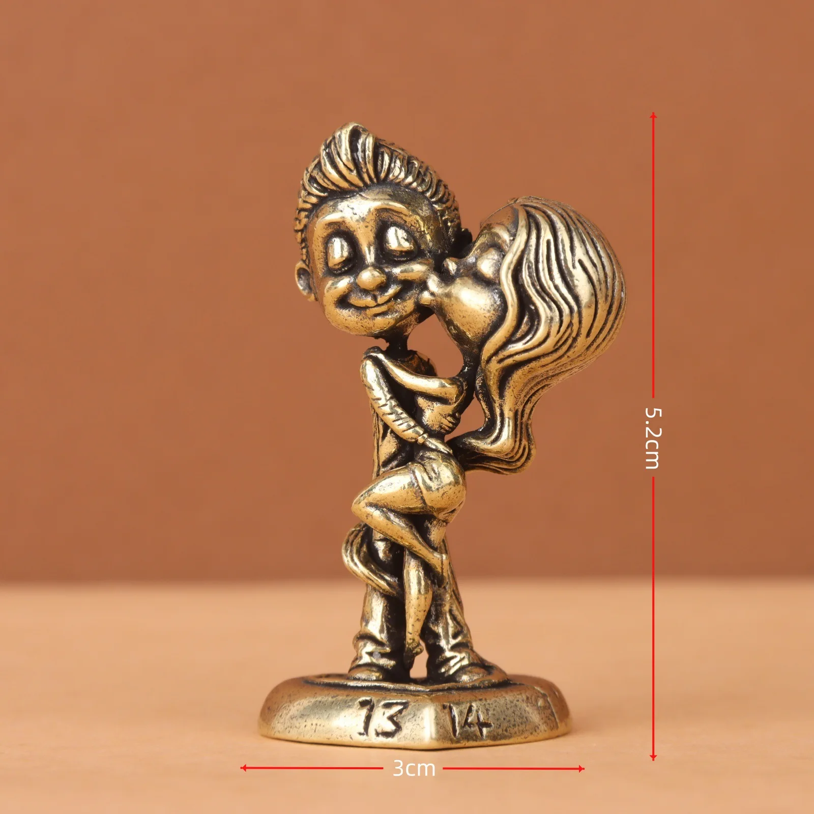 Couple Statues Love Figure Home Decor Ornament Figurines Miniatures Home Decor Brass Retro