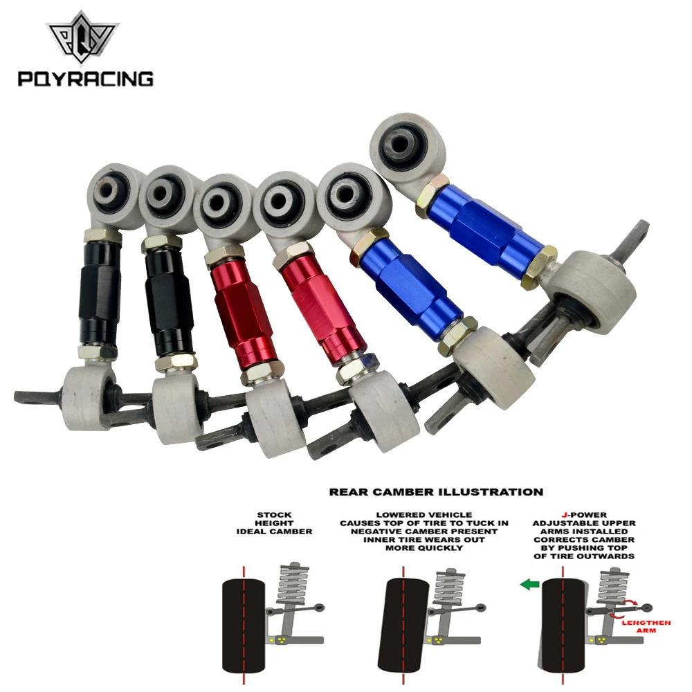 PQY - Rear Camber KiT 10mm Hole for Honda Civic EK/EG (blue,red,black) PQY9851